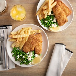 Fish and Chips with Peas