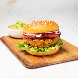 Spicy Smashed Pea Burger