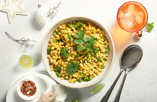 Christmas Corn Salad with Green Chili