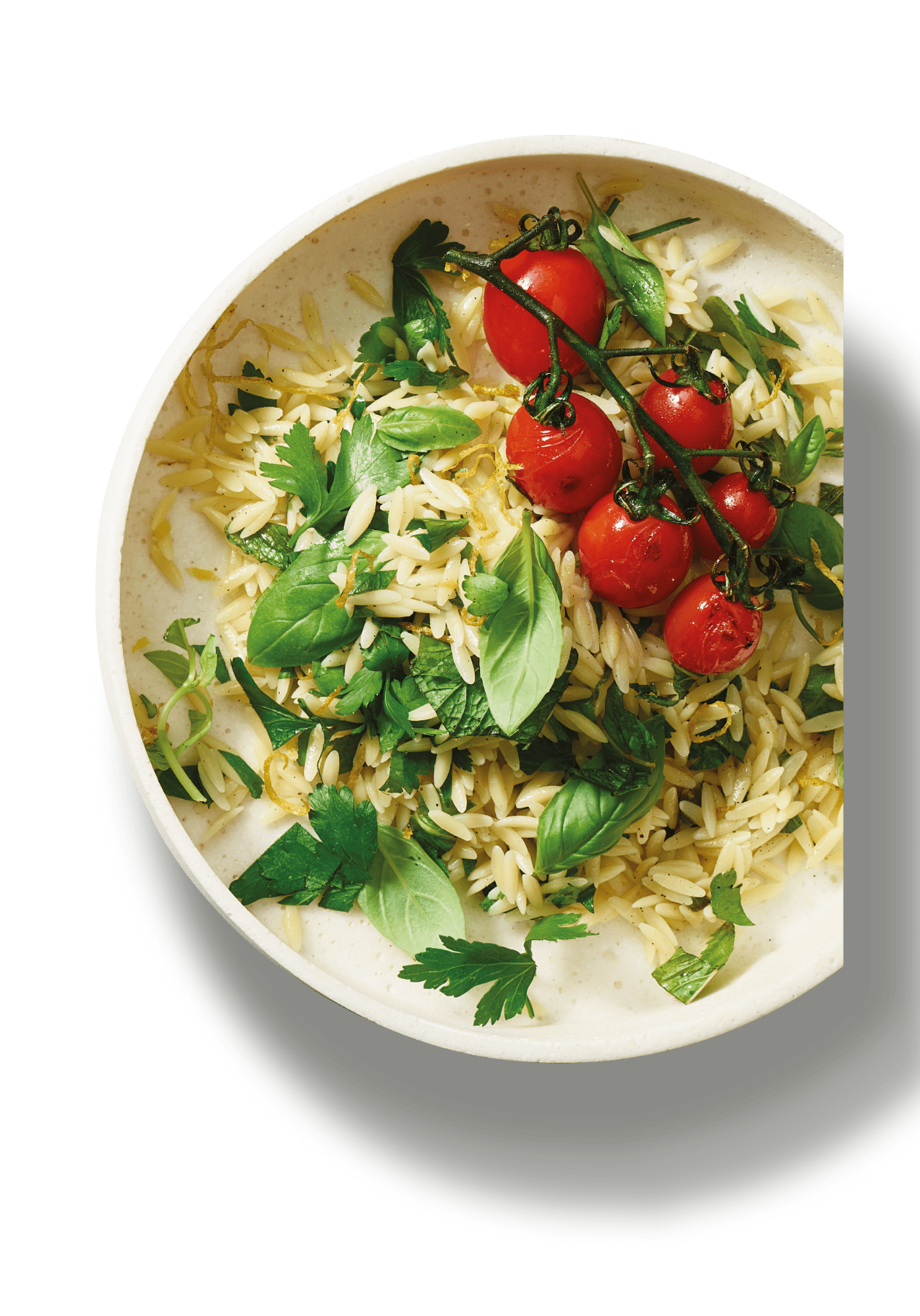 Lemon Risoni Salad with Charred Vine Tomatoes