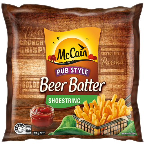 Pub Style Beer Batter Shoestring Chips 750g