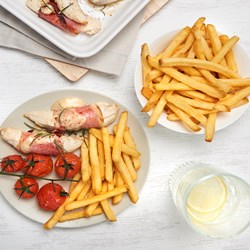 Prosciutto Wrapped Chicken Tenders With Tomatoes