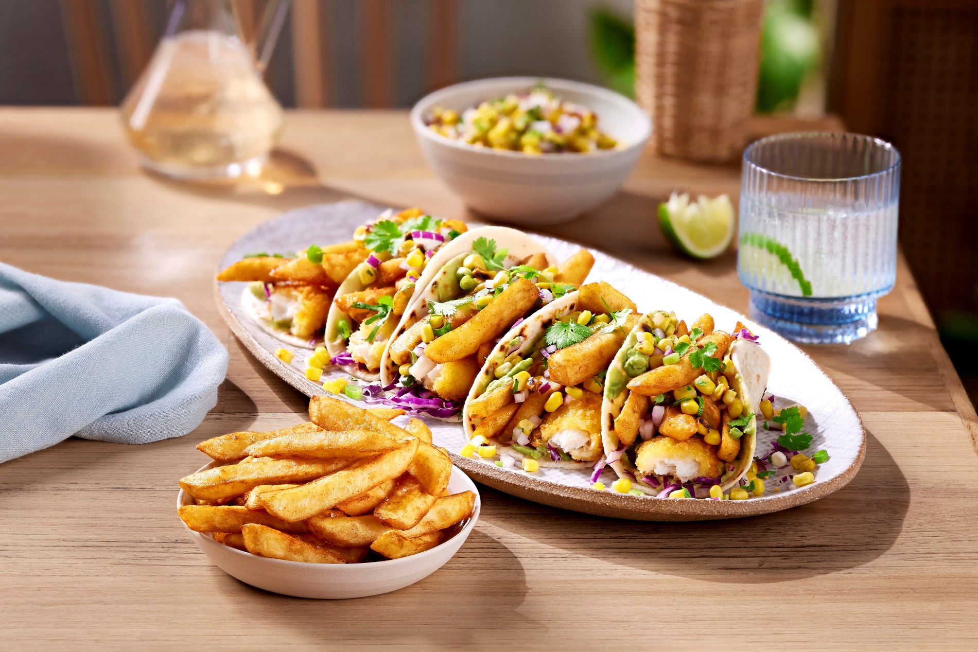 Fish Tacos with Corn Salsa