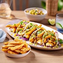 Fish Tacos with Corn Salsa