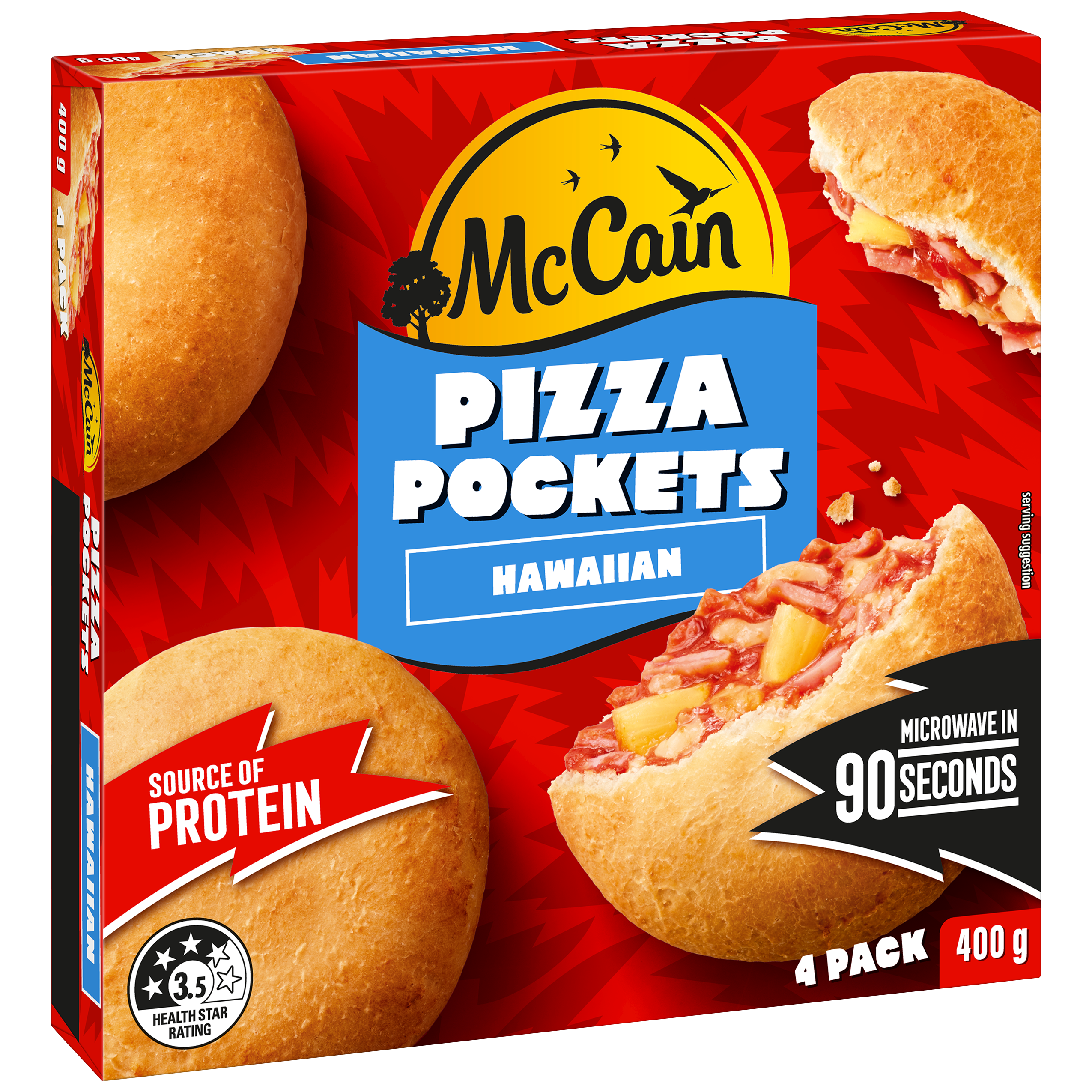 Pizza Pockets Hawaiian 400g